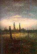 Caspar David Friedrich City at Moonrise oil painting reproduction